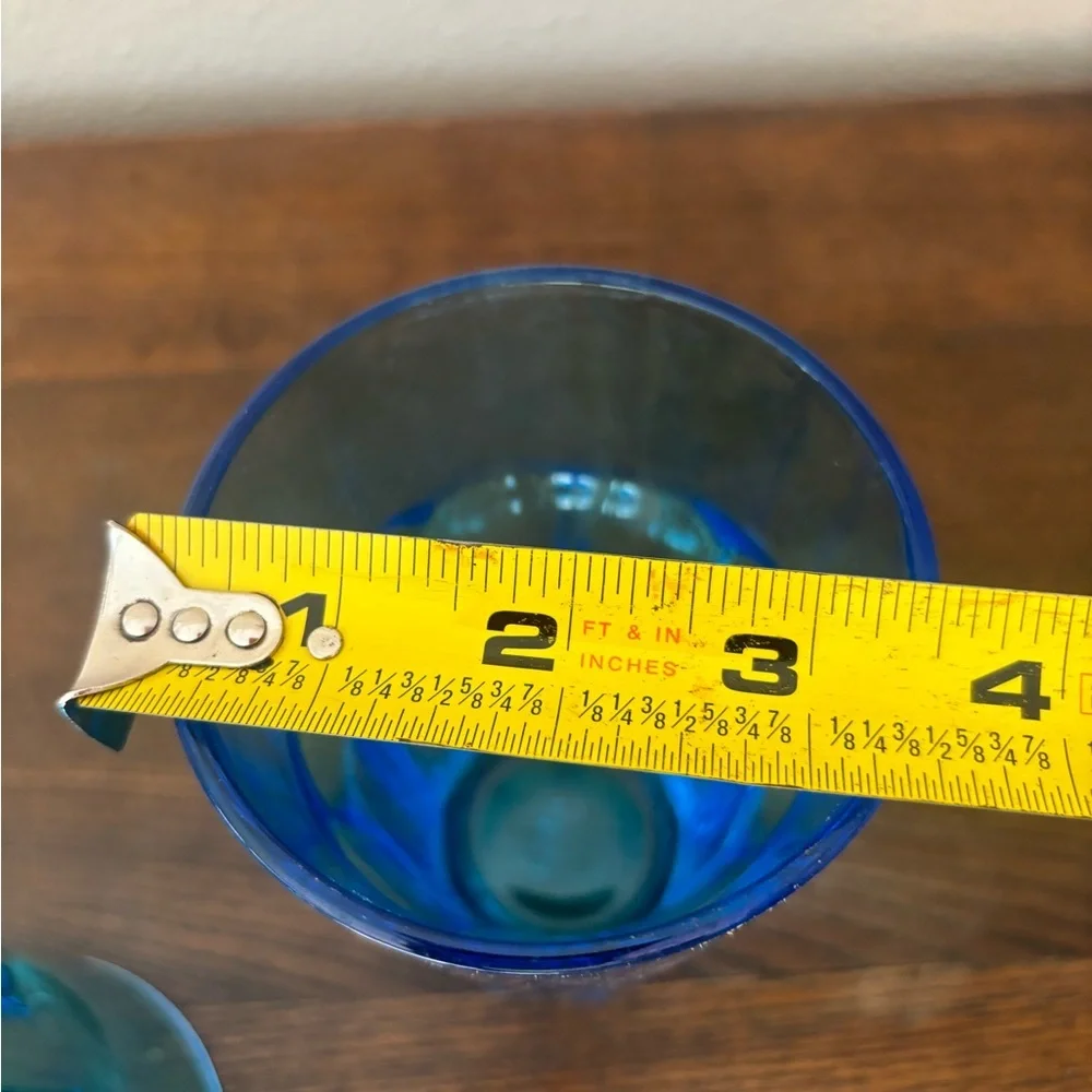 IKEA POKAL glass in blue